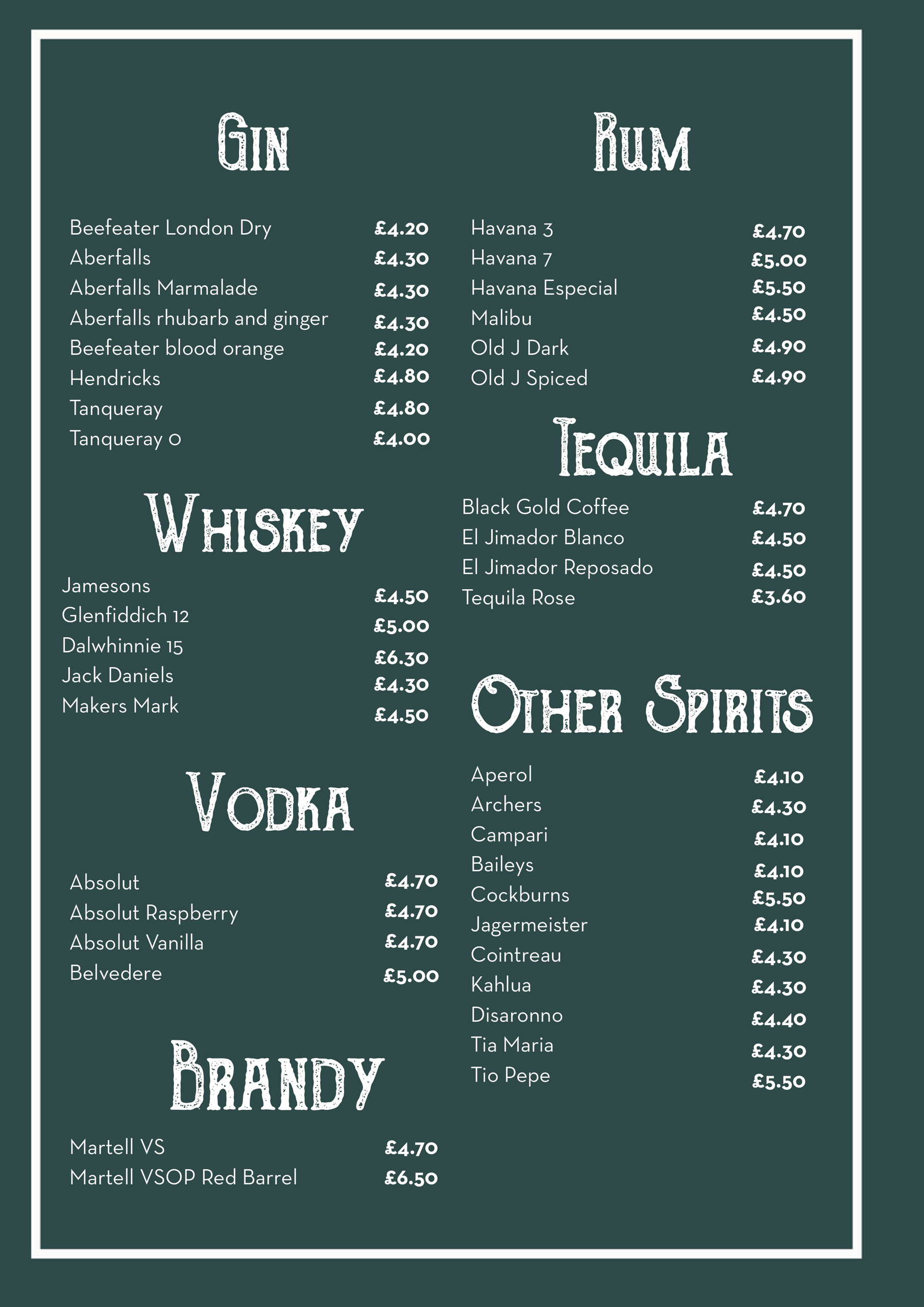 The Savvy Fox Drunks Menu New Page 1 Sept 2026