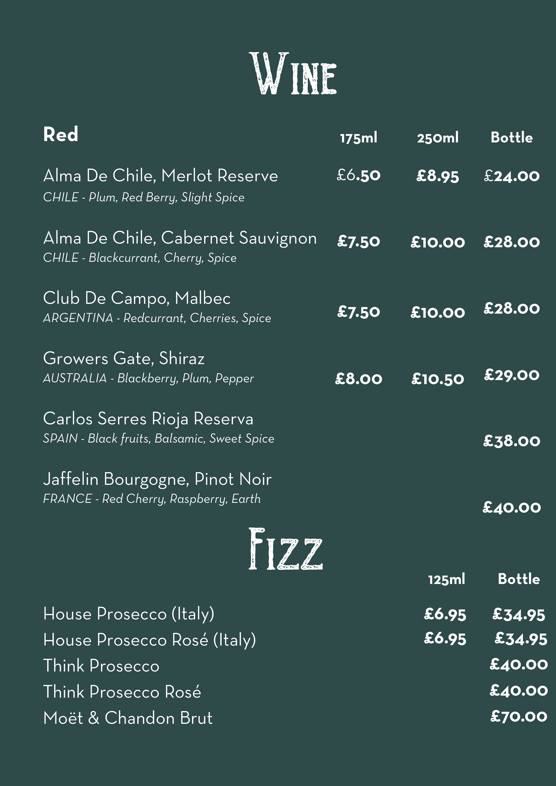 The Savvy Fox Drunks Menu New Page 4 Sept 2026