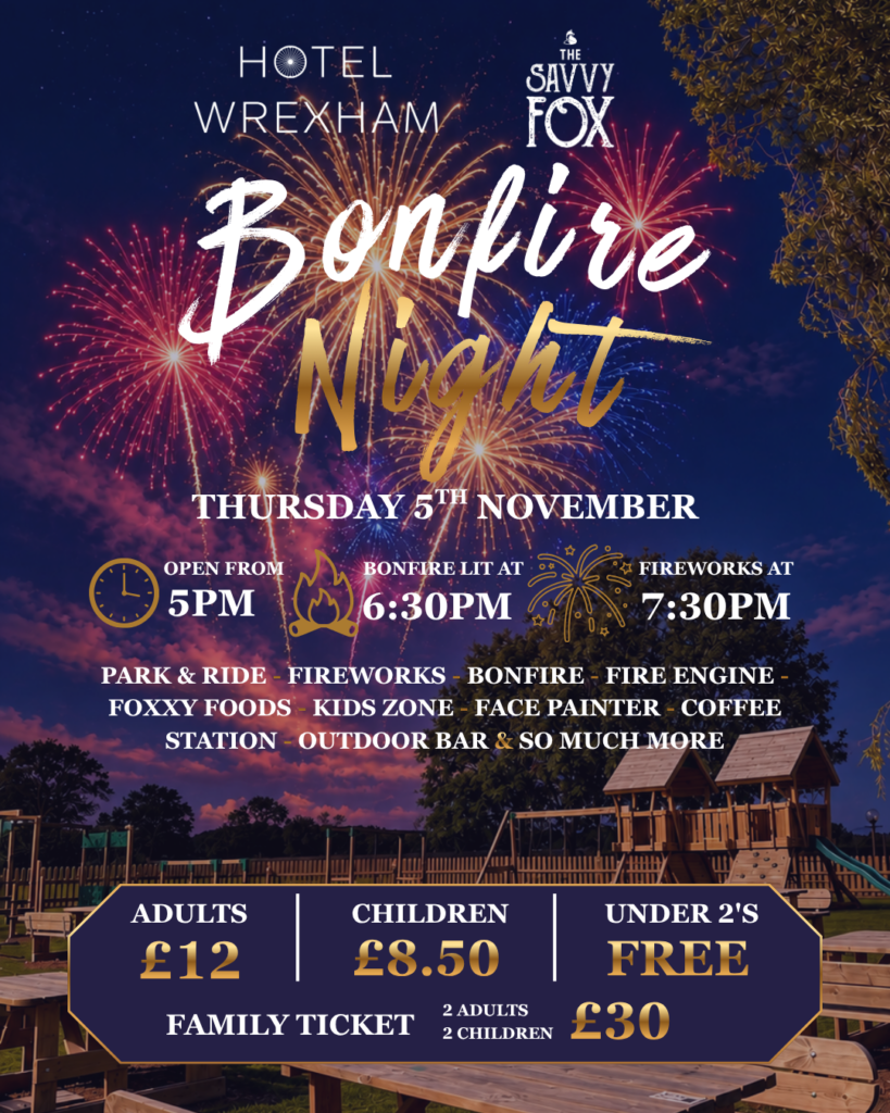 Bonfire Night 2026 at Hotel Wrexham